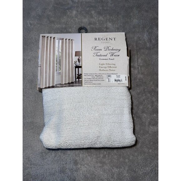 REGENT COURT Room Darkening Textured Weaved Window Curtain Panel 50"x84" - Picture 7 of 8